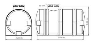 Tanque Pipa Horizontal 2300 Litros - Imagen 2