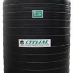 Tanque Citijal Vertical Negro Baja Boca Al Centro Con Hombros 5,000 L