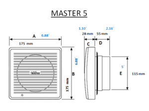 Extractor Axial para Baño 5 Pulgadas - Imagen 5