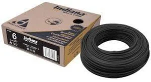 Cable calibre 6 THW 600v negro Indiana