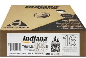 Cable calibre16 THW 600v Negro Indiana