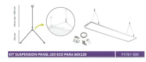 Panel Led 60x120 64w 6000k Magg EMPOTRAR / SUSPENDER - Imagen 2