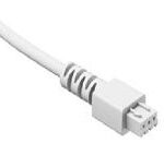 cable conector hrz. doble bl flat