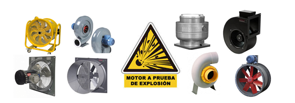 Extractores de aire  a Prueba de Explosión