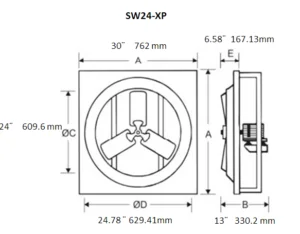 Extractor axial 24" a prueba de explosión SW3-24XP - Imagen 3