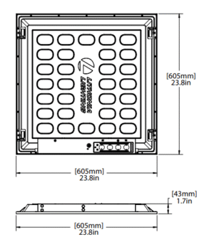 Panel Led CPX 2'x2' Switchable 60x60 20w 2400lm Lithonia lighting - Imagen 3