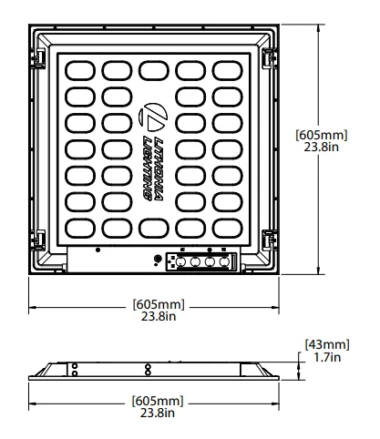 Panel Led CPX 2'x2' Switchable 60x60 20w 2400lm Lithonia lighting - Imagen 3