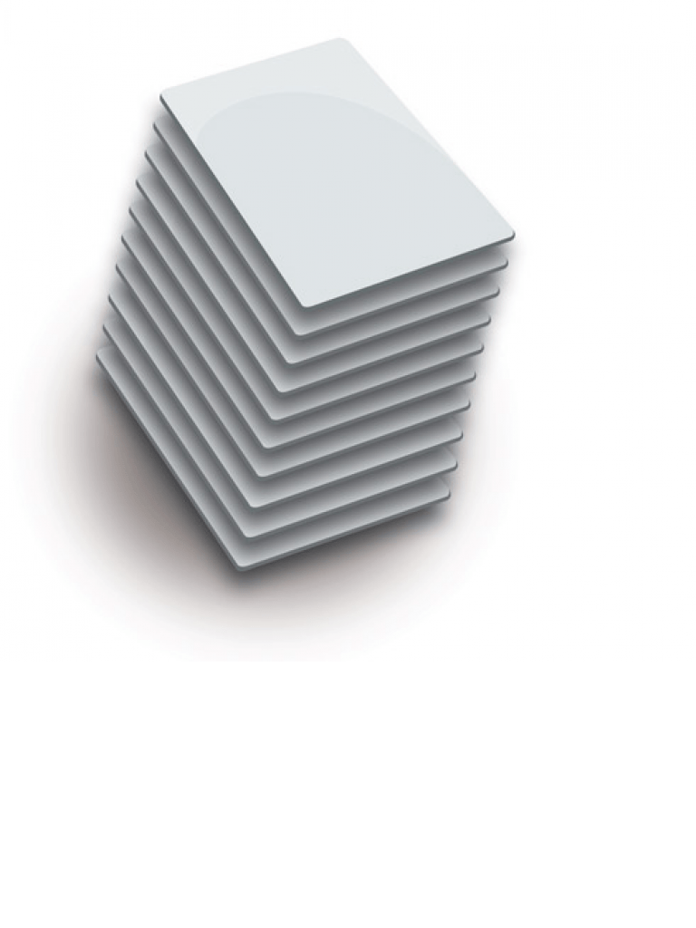 Paquete de 10 Tarjetas Mifare 13.56 Mhz PVC Imprimibles ZKTeco