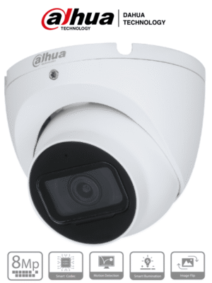 Camara IP Domo 4k 8 MP 2.8 mm 105 Grados de Apertura Micr?fono Integrado IP67 Dahua