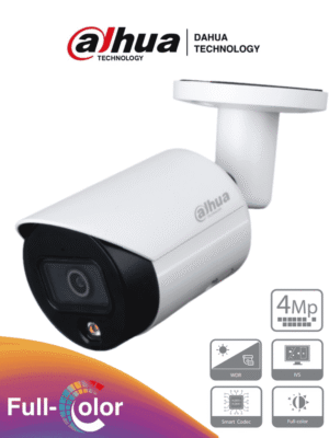 Camara Bullet IP de 4 Megapixeles Full Color 2.8 mm Microfono Integrado micro SD IP67 Dahua