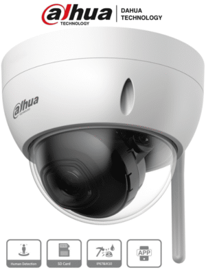 Camara IP Domo Wifi de 4 MP 2.8mm  MicroSD IP67 Antivandalica Ik10 Dahua