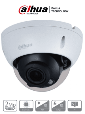 C?mara IP Domo Antivand?lica de 2 MP Videoanaliticos con IVS WDR Real MicroSD IP67 IK10 PoE Dahua
