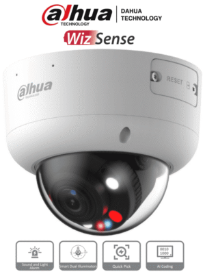 C?mara IP Domo de 8 Mp Iluminadores Duales Inteligentes TiOC WizSense Dahua