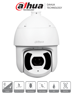 Camara IP Antivanfdalica PTZ de 2 Mp WizSense 45x de Zoom Optico Starlight IP67 IK10 Dahua