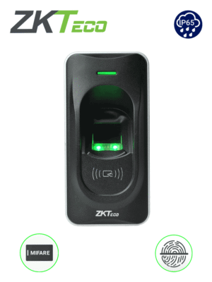 Lector Esclavo de Huella y Tarjetas MIFARE 13.56 Mhz  IP65  RS485 Compatible con Paneles InBio Zkteco