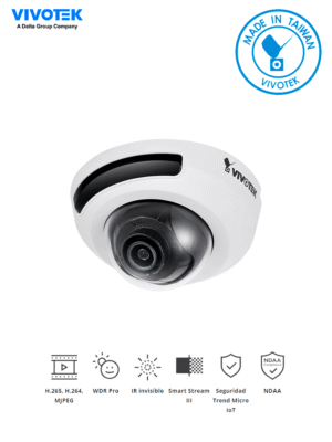 Camara IP domo interior 2 Megapixeles  Lente fijo 2.8mmSmart Stream III Vivotek