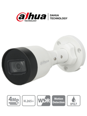 C?mara IP Bullet de 4 Megapixeles H.265 2.8mm 30 Metros IP67 Dhua