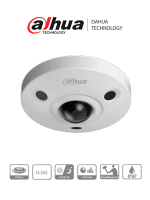 C?mara IP Fisheye Resoluci?n de 6 MP IA WizMind Mapa de Calor antivandalismo IP67 IK10 Dahua