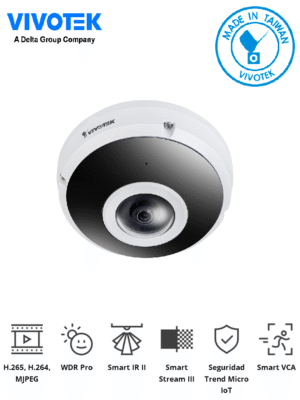 Camara IP fisheye exterior 12 MP 360? Antivandalica IP67 IK10 Vivvotek