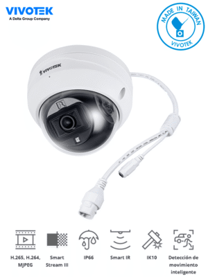 C?mara IP domo para exterior 2 MP  Smart Motion Antivcandalica IP66, IK10 Vivotek