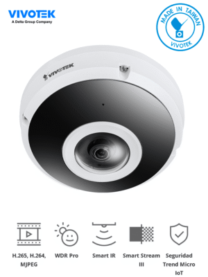 Camara IP Fisheye Exterior 5 MP H.265 Vision panor?mica 360?  IP66 IK10 Vivotek