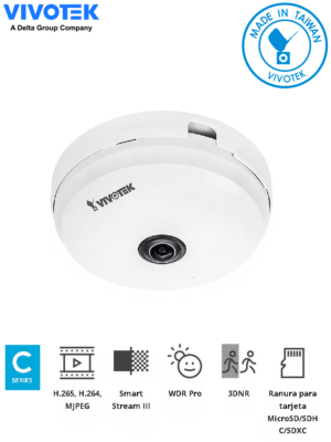 C?mara IP Fisheye de interior, 5 Megap?xeles, Visi?n Hemisf?rica 360? Vivotek
