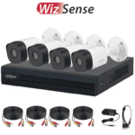 DAHUA KITXVR1B04-I1MP - Kit de 4 Canales de 1 Megapixel/ DVR Cooper-I WizSense/ Con IA/ H.265+/ 4 Camaras B1A11/ 4 Canales + 1 IP o Hasta 5 Canales IP/ 4 Canales SMD Plus/ Busqueda de Humanos y Vehiculos/ Accesorios Incluidos/