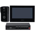 DAHUA KTP03 - Kit de Videportero IP/ Monitor de 7 Pulgadas. Frente de Calle y Switch PoE/ 6&1 E&S de Alarma/ Frente de Calle IP65/ IR/ Apertura Remota/ Controla 2 Puertas/ Switch de 4 Puertos PoE 10/100/ 2 Puertos Uplink/ #LoNuevo