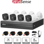 DAHUA KITXVR1B04H-I+4-B1A21 - Kit de 4 Canales de 2 Megapixeles/ DVR de 5 Megapixeles Lite Cooper I/ con IA/ 4 Camaras B1A21 de 3.6 mm/ 4 Canales + 1 IP/ o Hasta 5 Canales IP/ SMD Plus/ B?squeda de Humanos y Vehiculos/ Accesorios Incluidos/ #UnicasPiezas