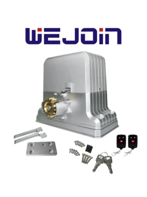 WEJOIN WJPKMP202 - Motor para port?n deslizante o corredizo / Soporta hasta 1800 Kg / Control remoto 418 Mhz / Limites f?sicos / Compatible con Cremallera WJKJCT