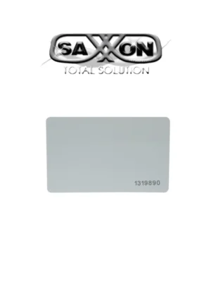 SAXXON SAXTHF01- TAG De PVC UHF pasivo / Compatible con Lectoras SAXR2656 & SAXR2657 / EPC GEN2 / Folio Impreso